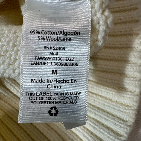 Free Assembly Cream Sweater with Pink and Purple Patterns- Cotton & Wool - Picture 12 of 14